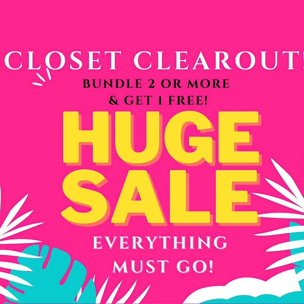CLOSET CLEAROUT! EVERYTHING MUST GO BUNDLE & GET 1 FREE 🥳💛 CLEARANCE